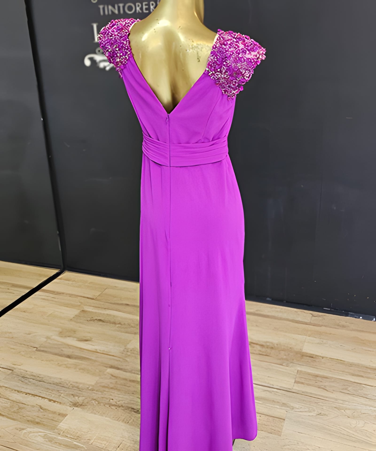 Vestido Madrina Usado Rosa Clará - 2255 - foto 3 de 3